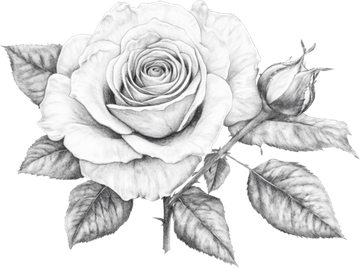 Rose Drawing PNG
