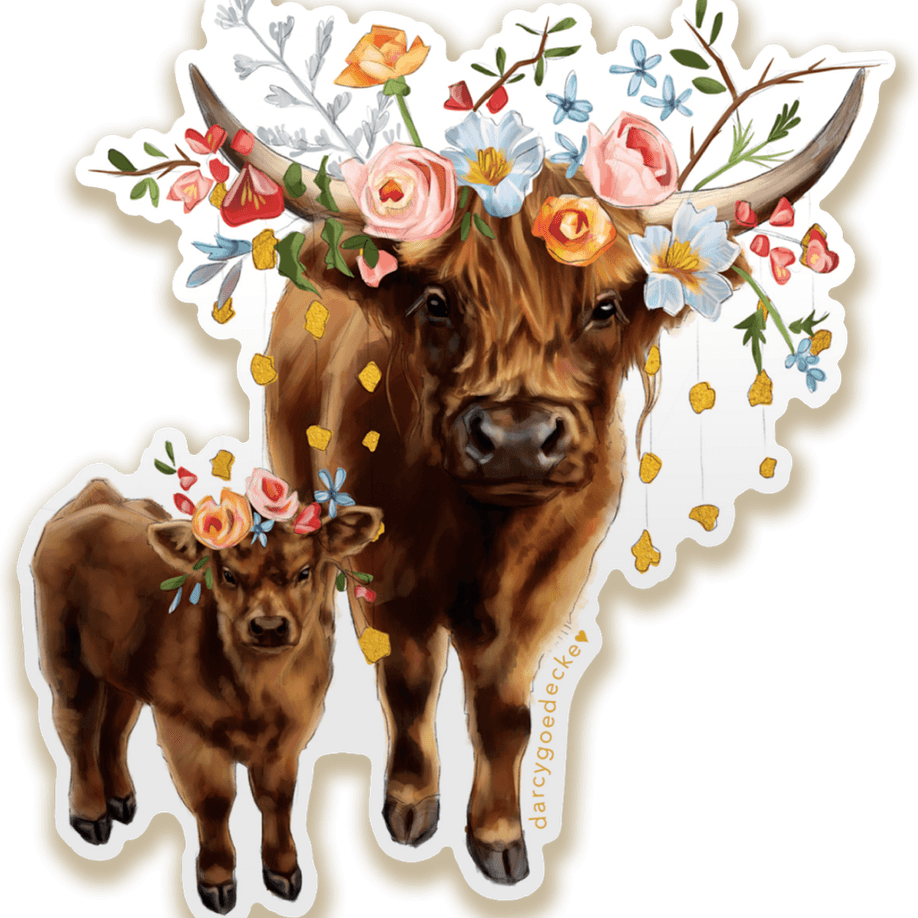 Highland Cow Baby PNG