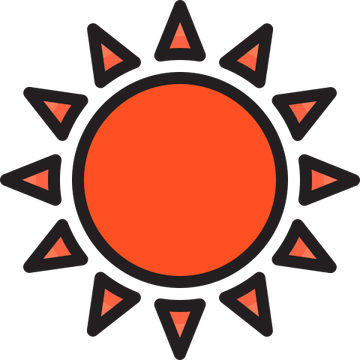 Orange Sun PNG