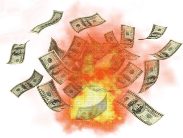 Burning Money PNG