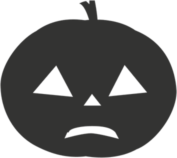 Halloween Pumpkin Black And White PNG