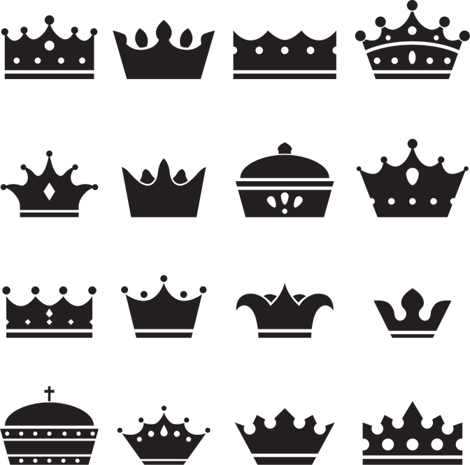 Silhouette Crown PNG