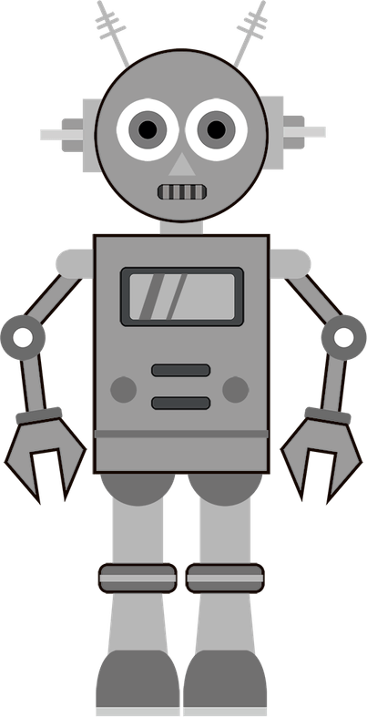 Grey Robot PNG