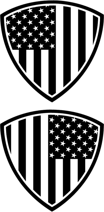 American Flag Black PNG