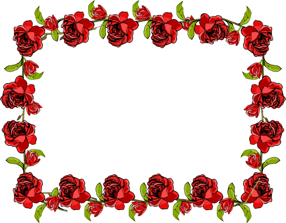 Red Roses Border PNG