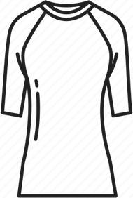 Three Quarter Sleeves T Shirt PNG