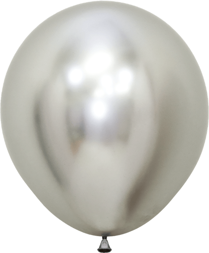 Silver Glitter Balloon PNG