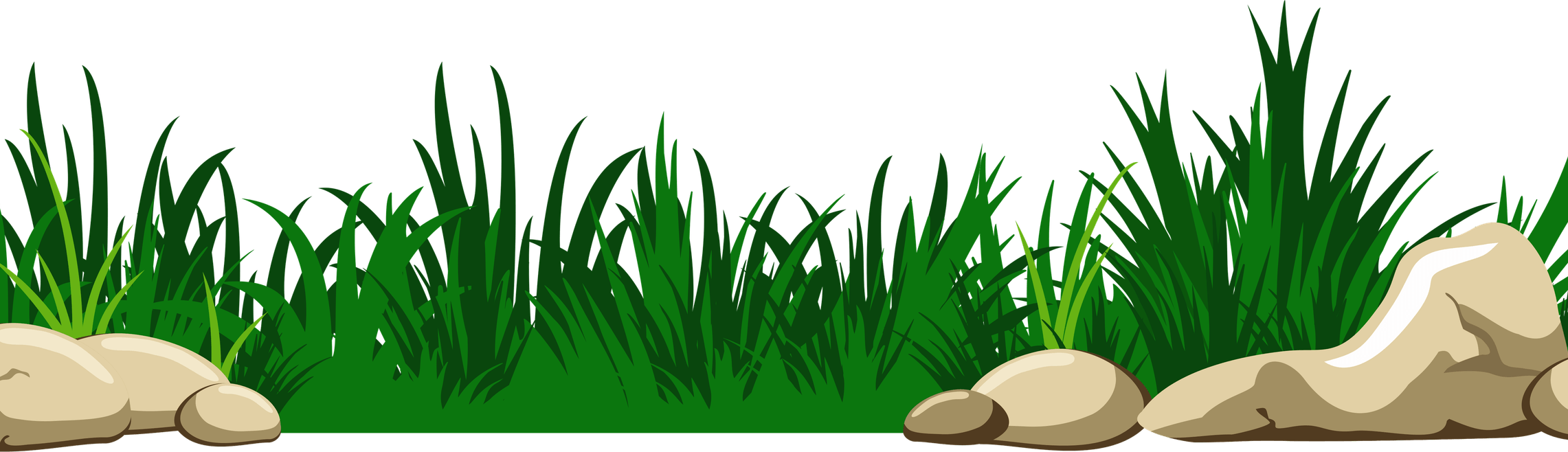 Stone With Grass PNG