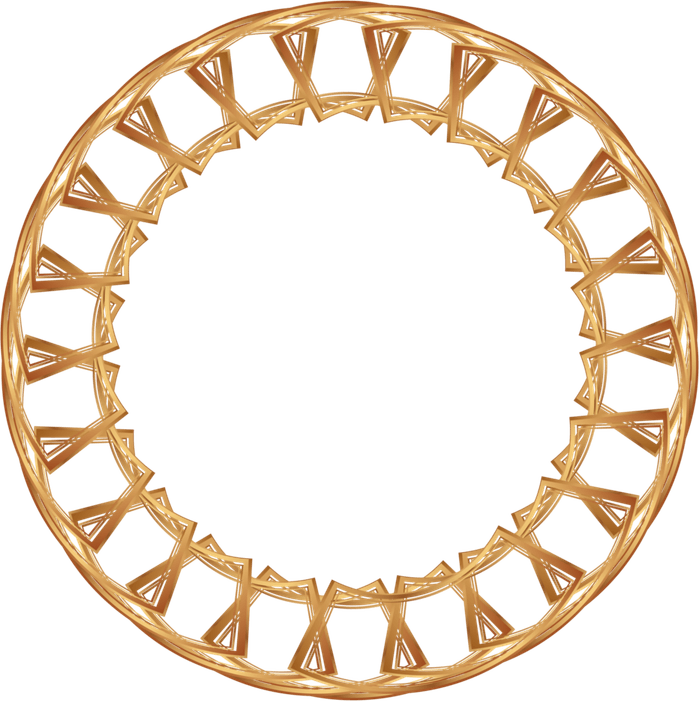 Golden 3d Circle PNG