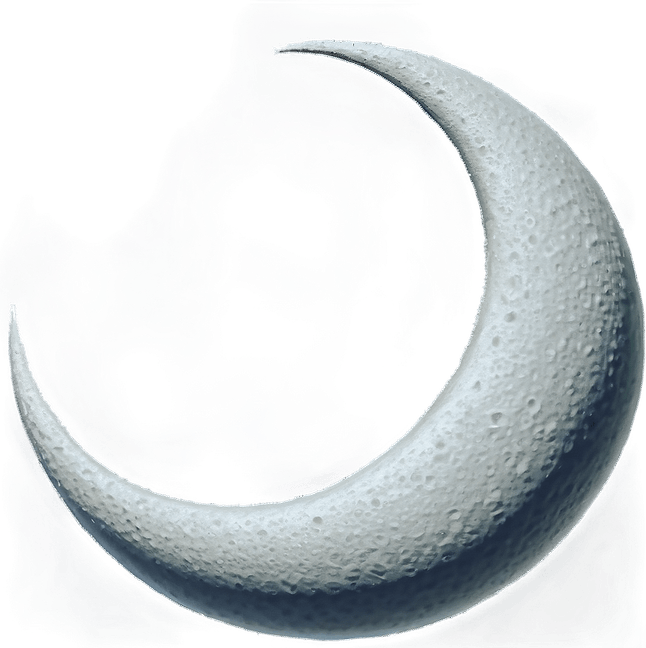 Waxing Crescent Moon PNG