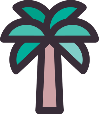 Vaporwave Palm Tree PNG