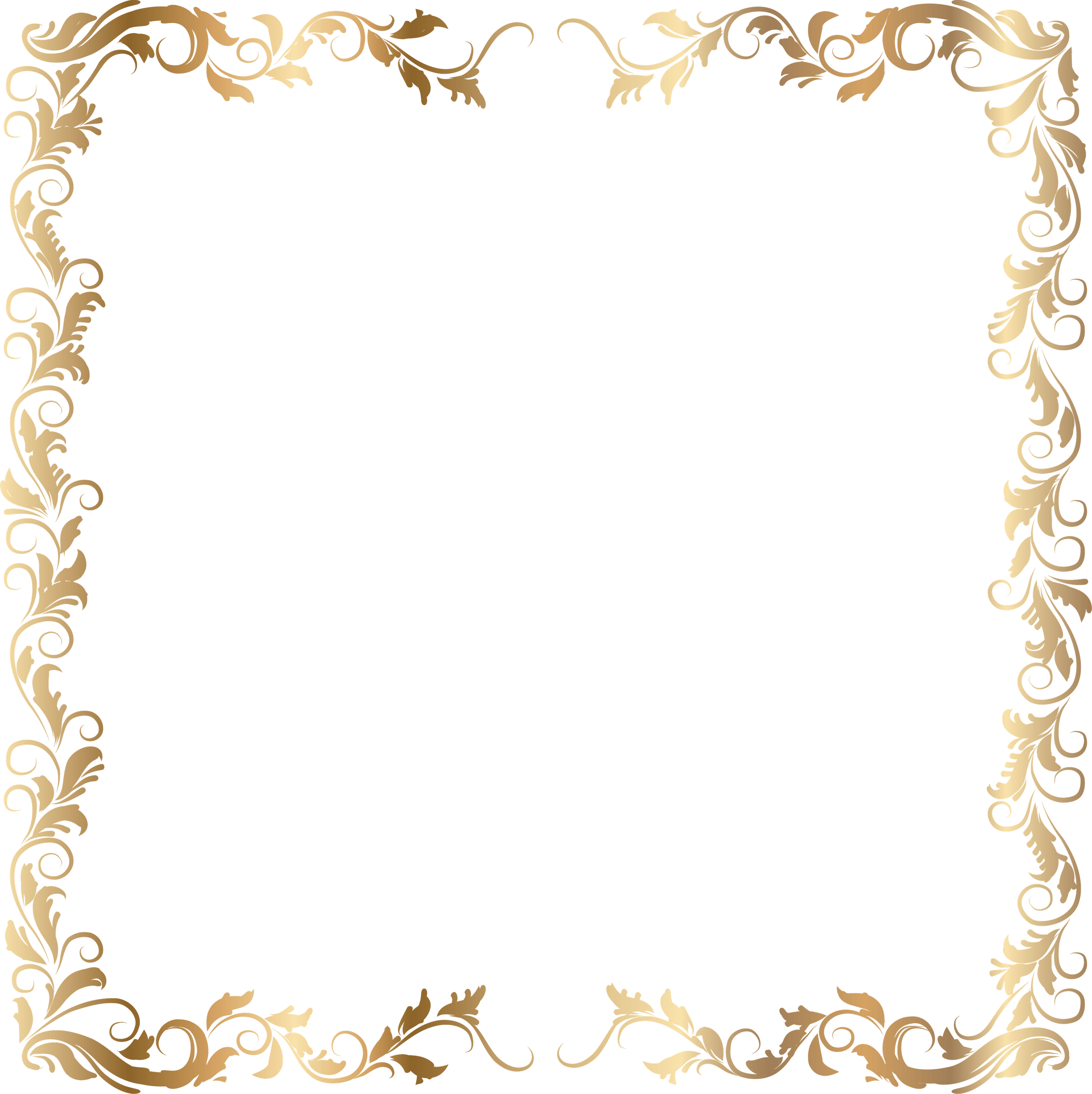 Corner Gold Border PNG