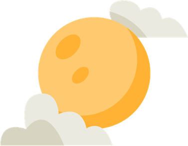 Orange Moon PNG