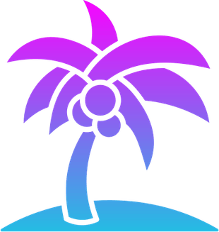 Vaporwave Palm Tree PNG