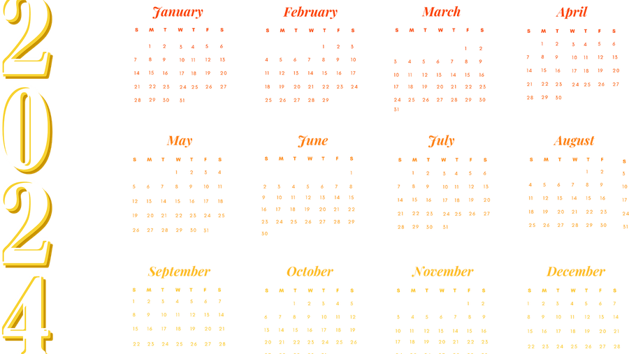 Calendar 2024 PNG