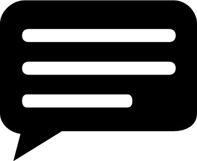 Text Bubble Black PNG