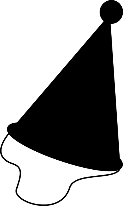 Birthday Hat Black PNG