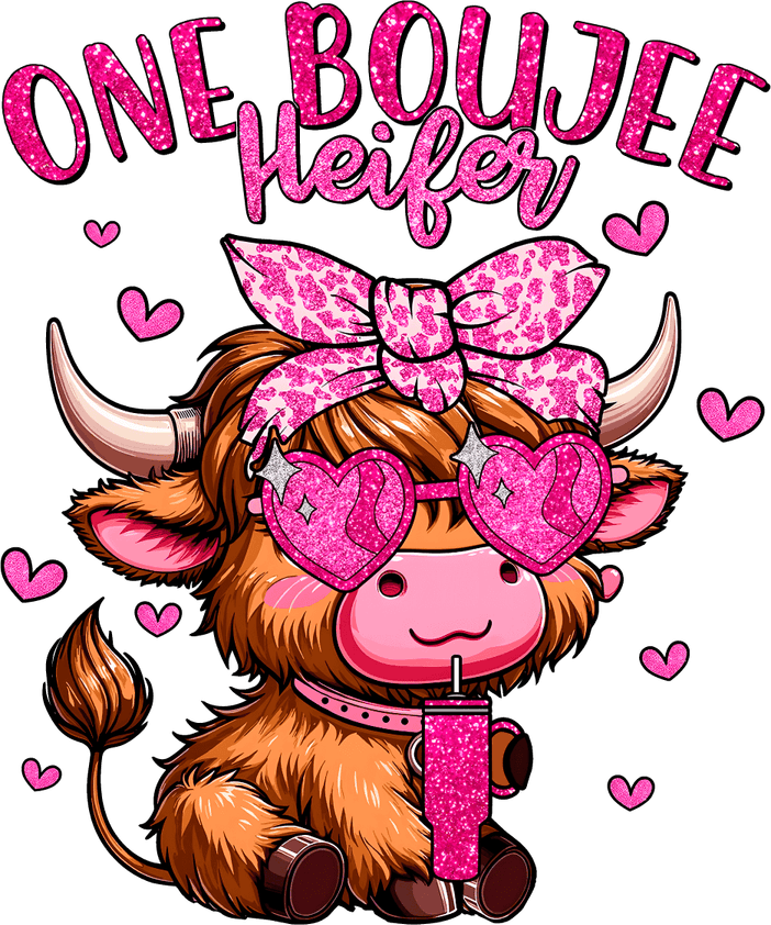 Highland Cow Baby PNG
