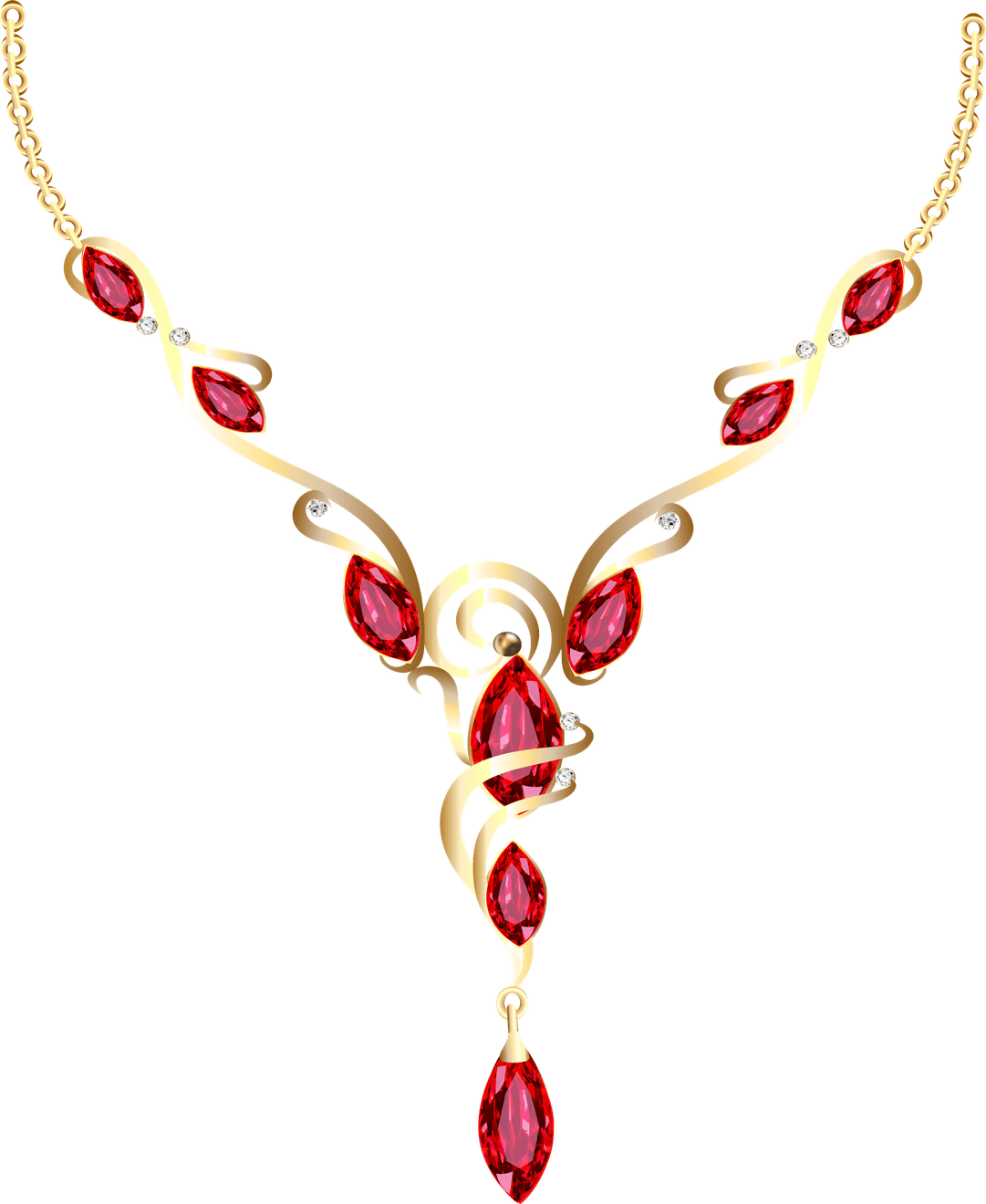 Gold Necklace PNG