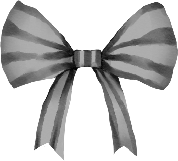 Ribbon Bow Black PNG