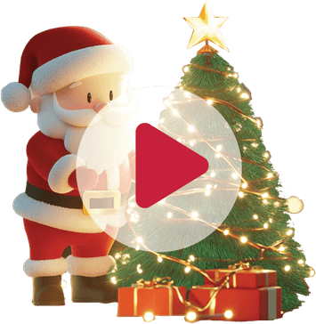 Palm Tree With Christmas Lights PNG
