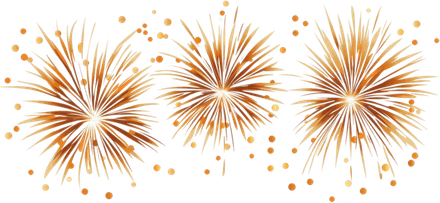 Gold Fireworks PNG