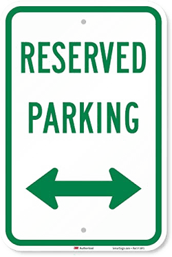 Handicapped Reserved Parking Sign PNG