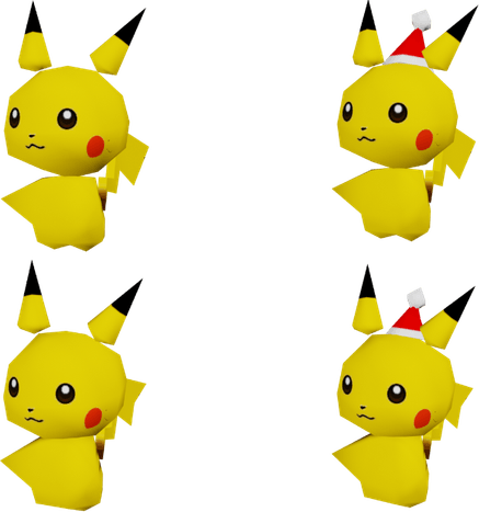 Pikachu With Santa Hat PNG