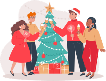 Friends Christmas PNG