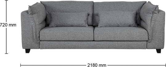 Grey Fabric Sofa PNG