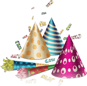 Rainbow Birthday Hat PNG