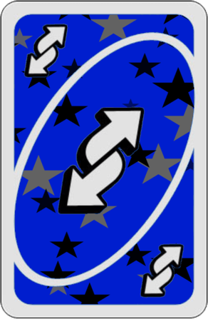 Blue Uno Reverse Card PNG