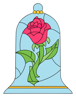 Beauty And The Beast Rose PNG