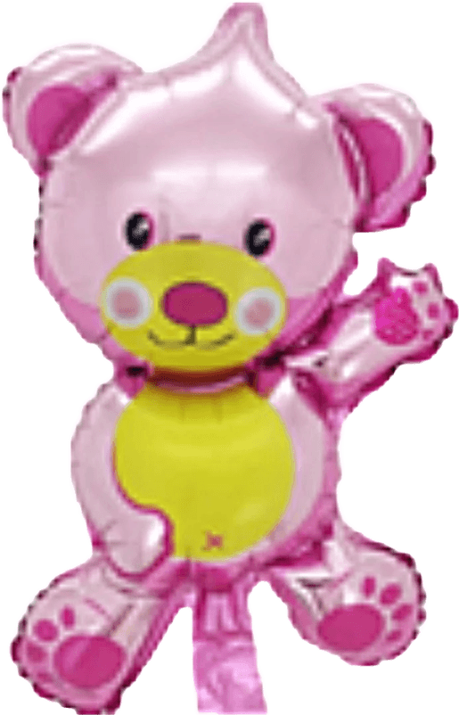 Bear With Pink Balloon PNG