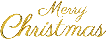 Gold Merry Christmas PNG