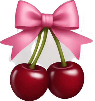 Cherry With Bow PNG