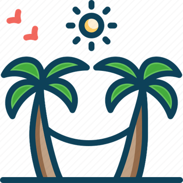 Hammock And Palm Trees PNG