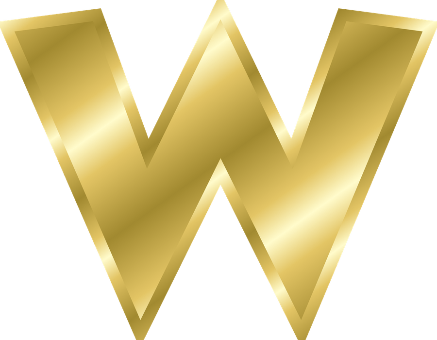Gold Letters PNG