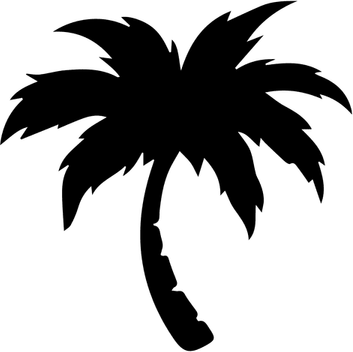Palm Tree Black PNG