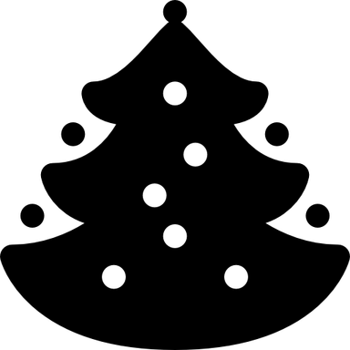 Black Christmas Tree PNG