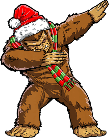Bigfoot Christmas PNG