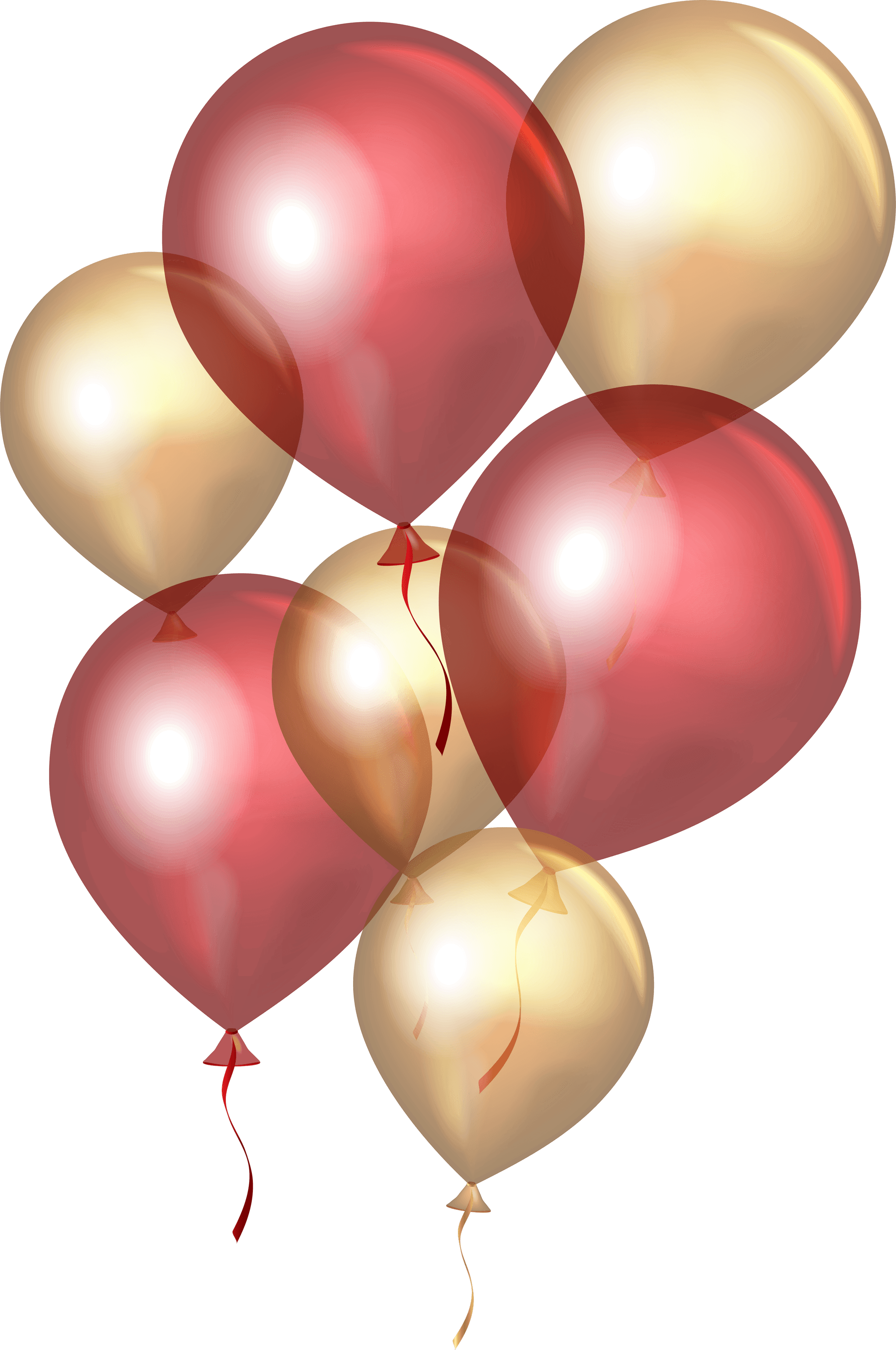 Pink And Gold Balloons PNG