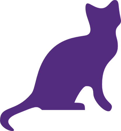 Purple Cat PNG