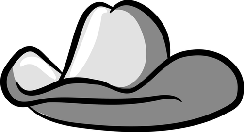 Black And White Cowboy Hat PNG