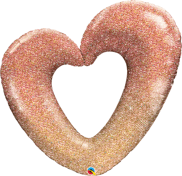 Rose Gold Heart Balloon PNG