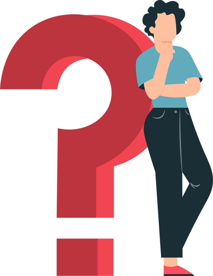 Girl With Question Mark PNG