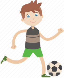Kids Playing Football PNG