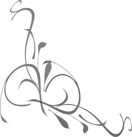 Grey Flower Border PNG