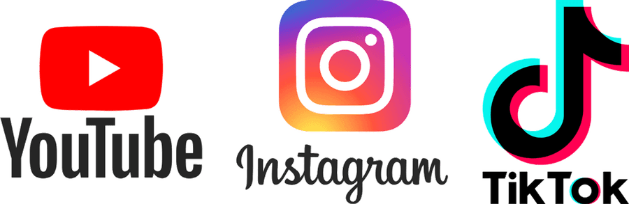 Instagram Tiktok Youtube PNG