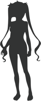 Anime Girl Black And White PNG